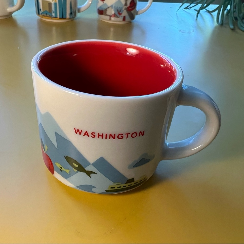 Washington Themed Mug with Red Interior